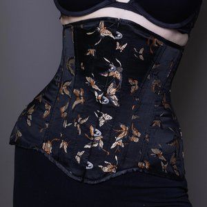 Gold Butterfly Northbound Leather Underbust Corset